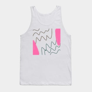 Pink black abstract watercolor art Tank Top